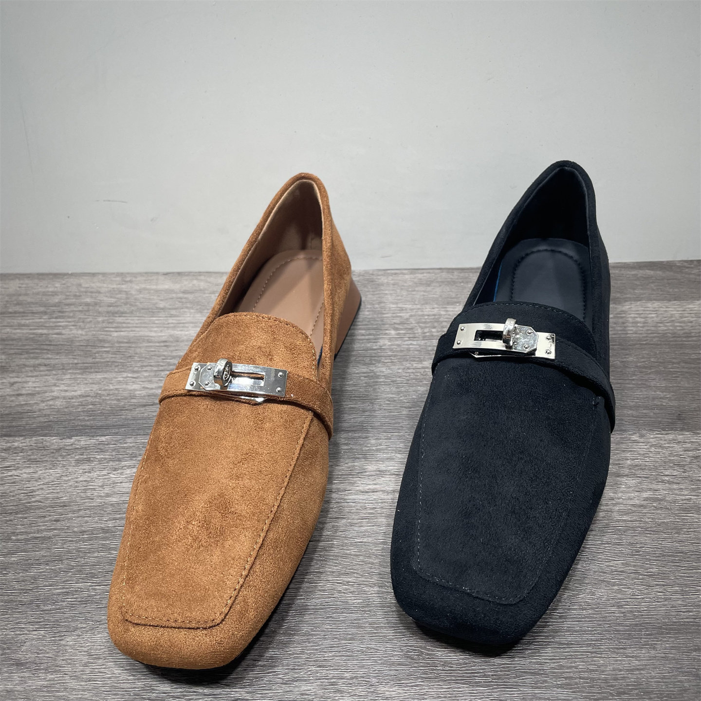 断码处理锁扣绒面平底乐福鞋女春秋新款深口低跟单鞋英伦风小皮鞋,女鞋,乐福鞋（豆豆鞋）,淘宝优惠券,粉丝福利购,淘宝优惠卷