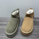 清仓处理周冬雨同款真皮雪地靴女冬季加绒加厚保暖厚底增高棉鞋女