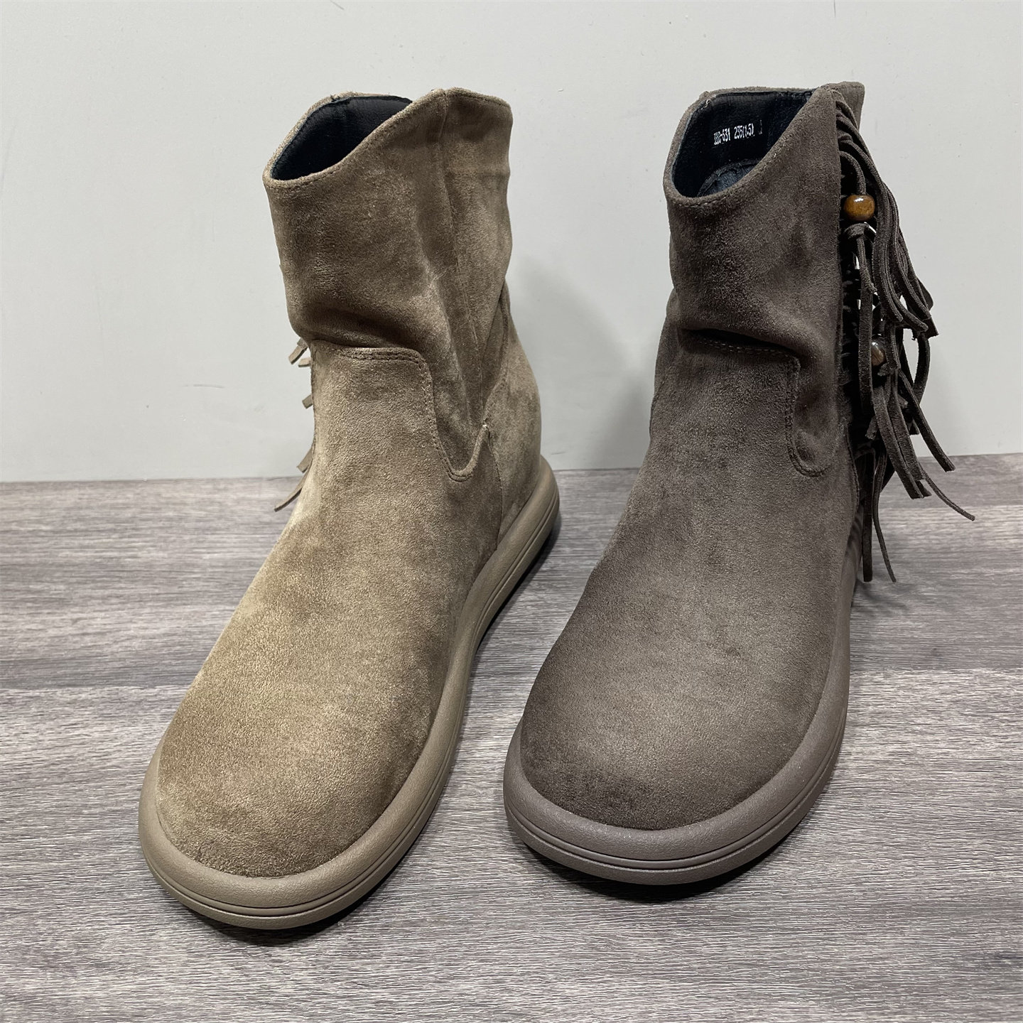 断码处理复古废土流苏西部靴女秋冬新款内增高复古短靴绒面女鞋子,女鞋,时装靴,淘宝优惠券,粉丝福利购,淘宝优惠卷