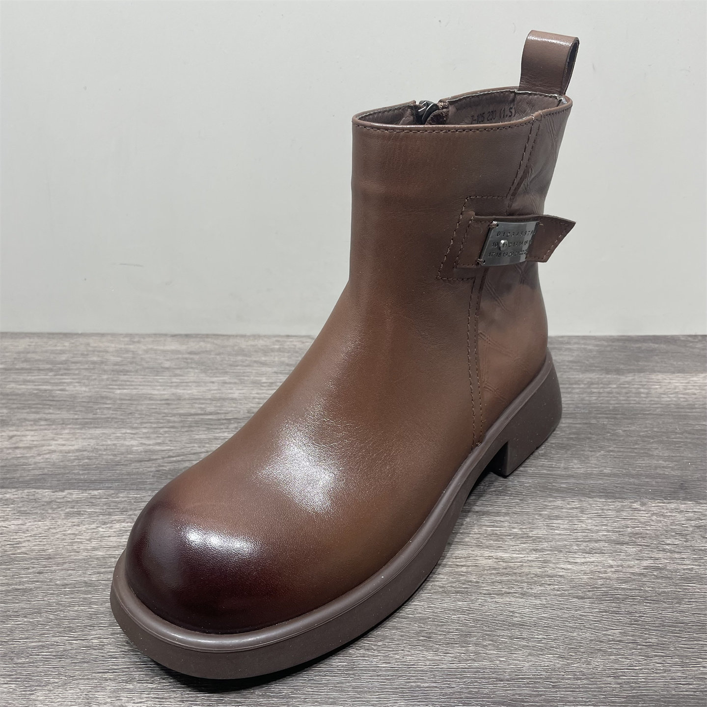 断码处理真皮靴子女款春秋新款短靴粗跟女士英伦马丁靴女复古单靴,女鞋,马丁靴,淘宝优惠券,粉丝福利购,淘宝优惠卷