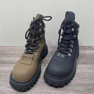 靴马丁靴登山靴女 英伦复古风高级感厚底增高工装 断码 处理秋冬新款