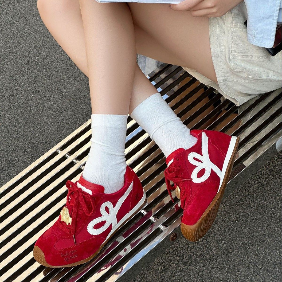 2026春季新款时尚潮流舒适红色德训鞋女百搭休闲运动鞋板鞋ins潮,女鞋,德训鞋,淘宝优惠券,粉丝福利购,淘宝优惠卷