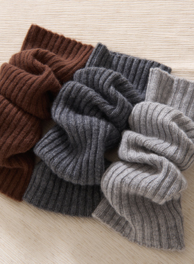 暖冬拍档~羊绒袜套保暖过膝长筒袜针织堆堆袜护小腿脚腕