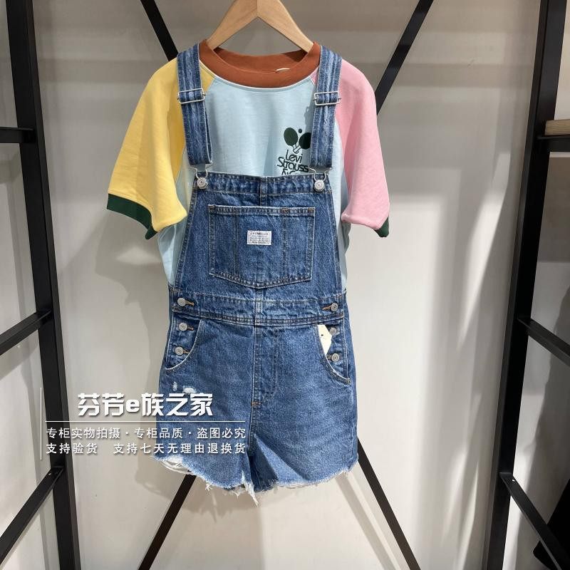 背带裤短裤常规牛仔2023春季
