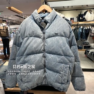 Levis李维斯正品2024秋冬款男士立领面包牛仔 羽绒服 0017Q-0000