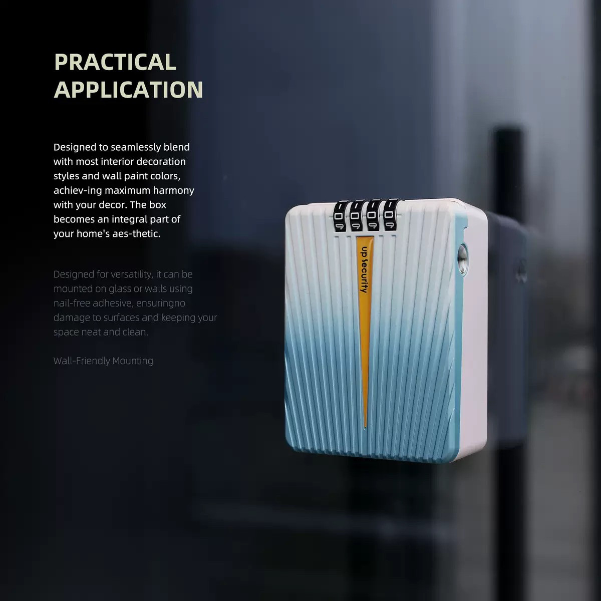 炫彩学生宿舍储物盒居家钥匙盒免打孔家用临时收纳箱隐藏