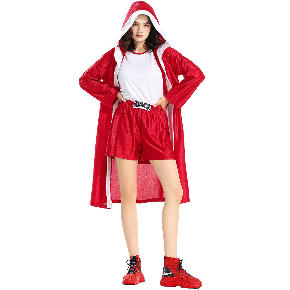 ps大码拳击服红色万圣节服装