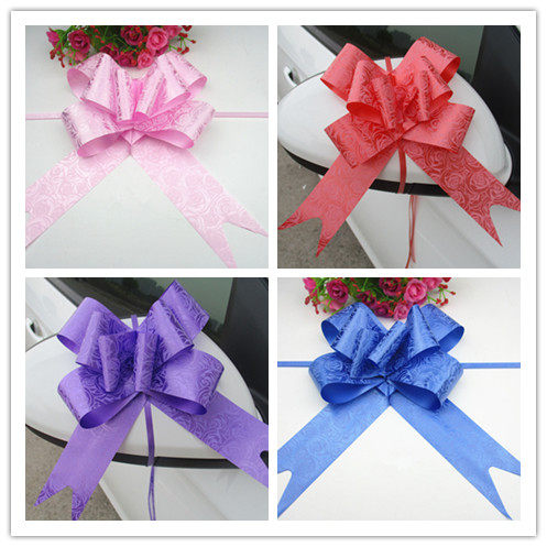 懒人手拉花结婚车门把手装饰礼品礼物花束鲜花包装丝带彩带蝴蝶结