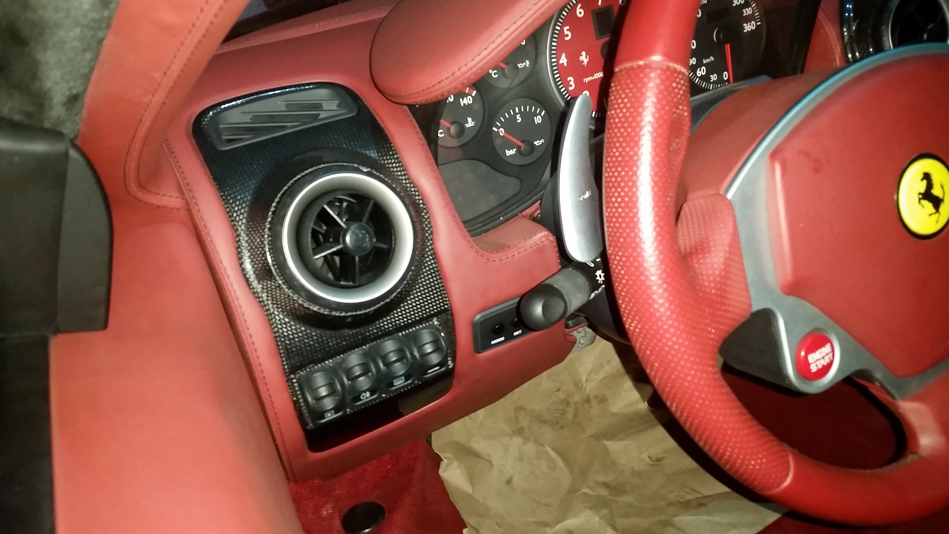 汽车配件法拉利 f430 空调面板罩 中控内饰 全碳纤维 真空导入