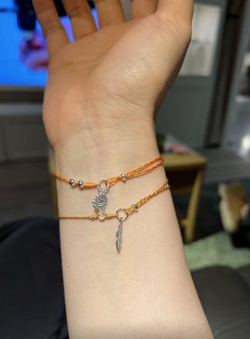 心里藏着太阳 925银太阳手编绳治愈系闺蜜礼物