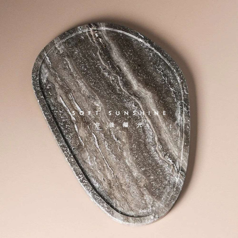 侘寂风天然黄洞大理石不规则装饰高级感家居摆件首饰收纳果盘托盘,家居饰品,香薰托盘,淘宝优惠券,粉丝福利购,淘宝优惠卷