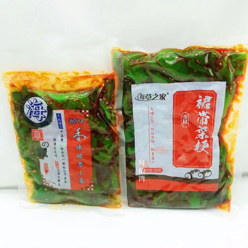 大连特产海草之家香辣裙带菜梗段酸甜海藻沙拉裙带丝开袋即食包邮