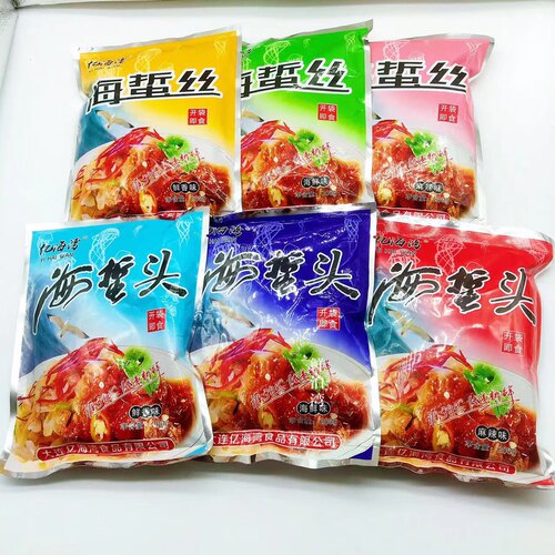 大连特产亿海湾海蜇头海蜇丝鲜香麻辣海鲜味开袋即食带料包包邮