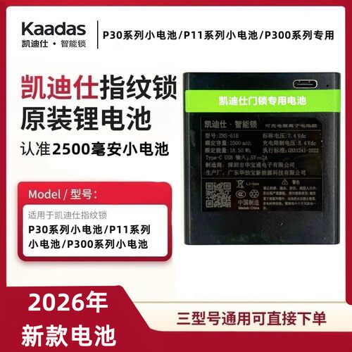 凯迪仕智能锁P30系列下方小电池
