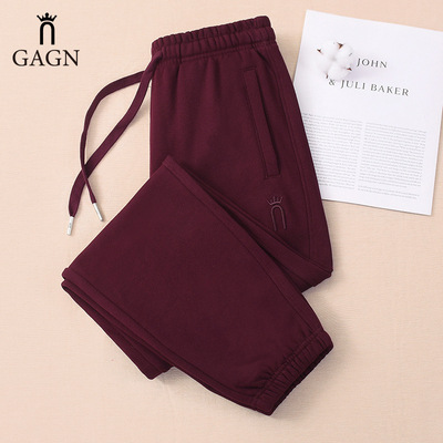 400g重磅不加绒女休闲运动卫裤