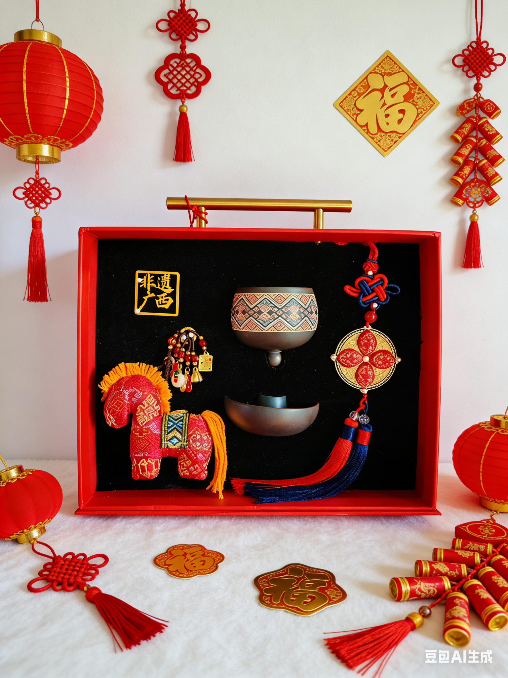 2026年马年非遗礼盒冰箱贴小马礼品马上有钱伴手礼民族特色元素