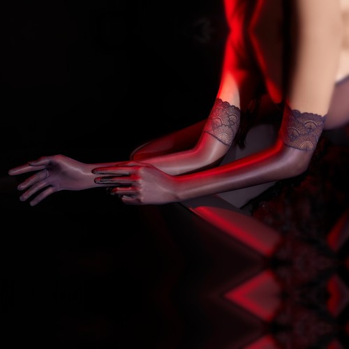 丝袜手套飞机丝滑手套丝袜重口味手丝袜性感黑丝五指手套手部丝袜