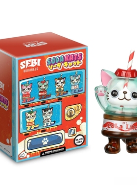 BlackSeed可乐猫soda kats正版sofubi潮玩SFBI正品Poplife现货