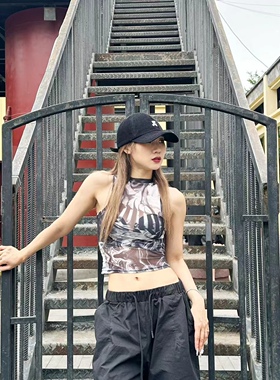 KIMMING金大铭同款修身网纱爵士女上衣