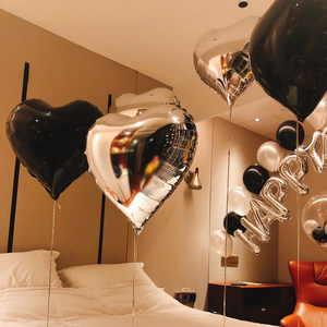 爱心形气球18寸铝膜求婚生日