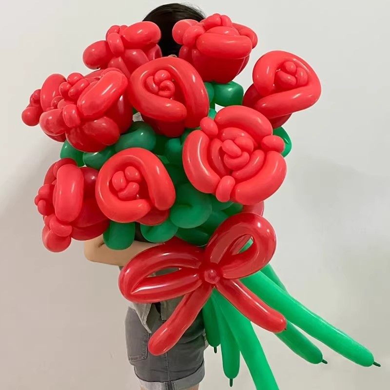 情人节玫瑰花气球花束diy材料气球花朵拍照道具装饰网红生日礼物