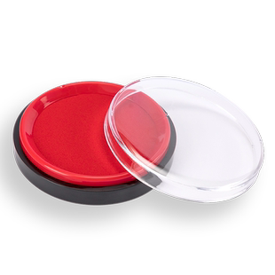 得力(Deli) 圆型速干印台原子印油印泥红色印台9863红 财务印泥台秒干印台印章印鉴盖章用印泥蓝色印台财务用