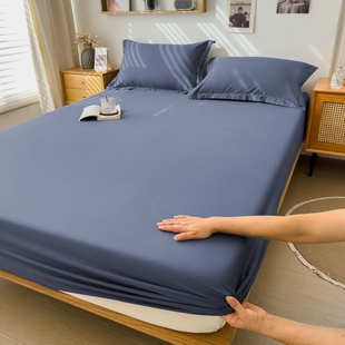 莫凡家纺床品纯棉简约单件床笠纯色床罩床垫套罩防滑固定床罩枕套