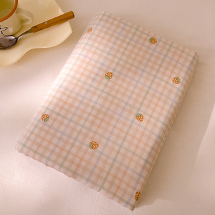 莫凡家纺婴儿级a类碎花紫色纯棉双层纱清新宝宝全棉床品床单枕套