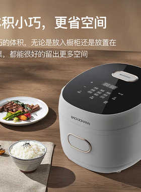 巴赫3L家用多功能电饭煲电饭锅不粘厚釜内胆大火力柴火饭HK-GT333