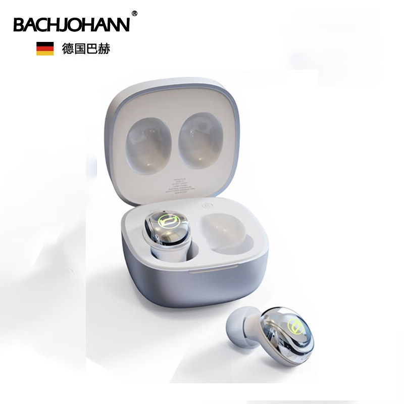 巴赫约翰 电镀真无线蓝牙耳机入耳式运动跑步隐形超长待机续航T3