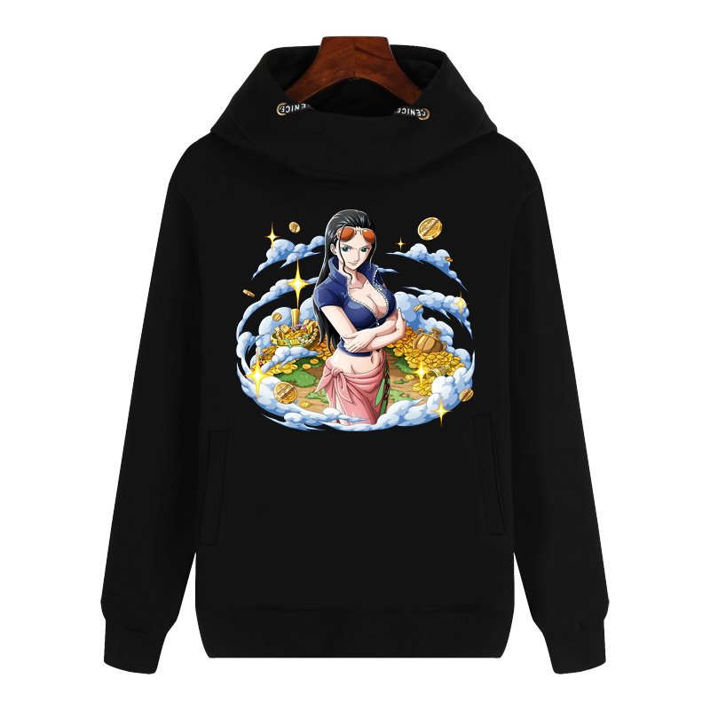 青少年潮流休闲高领连帽卫衣男海贼王娜美罗宾汉库克萨博周边衣服