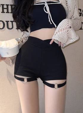 黑色百搭短裤女2026新款韩版高腰性感紧身弹力包臀休闲裤显瘦热裤