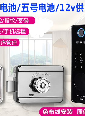 人脸识别指纹锁家用出租房电子智能门锁户外大门密码锁老式牛头锁