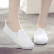 一字牌护士鞋 防臭舒适软底平底小白鞋 女白色老北京布鞋 透气夏季