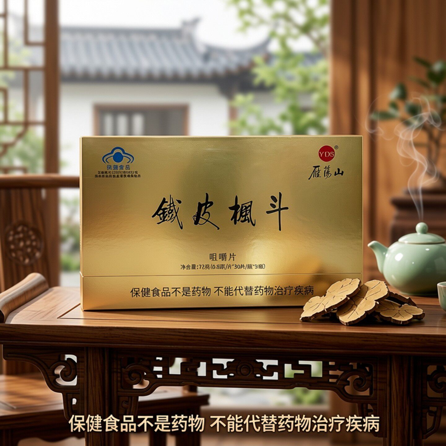 铁皮石斛粉正品雁荡山牌铁皮枫斗咀嚼片无添加健康礼盒装养生滋补