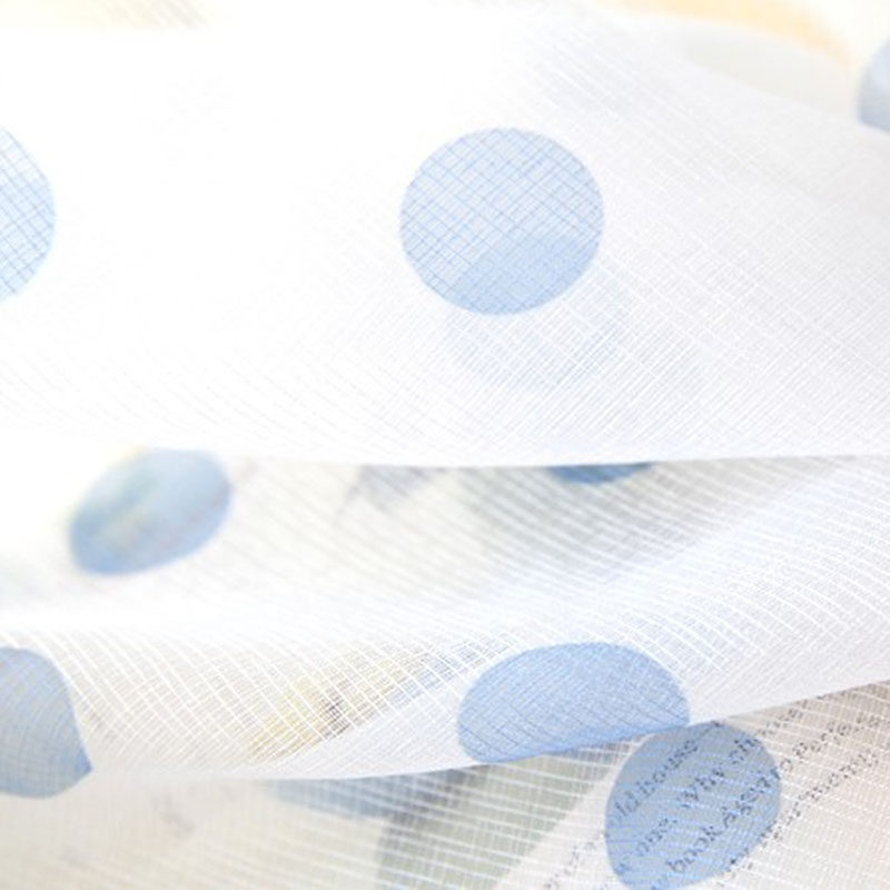 波点白纱窗帘纱韩式小清新客厅阳台圆点飘窗纱透光不透人布料定制