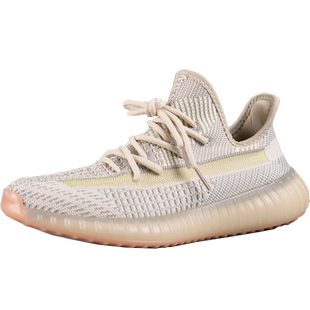 真爆350椰子鞋男白斑马新款正品官网厚底飞织运动情侣女休闲潮鞋