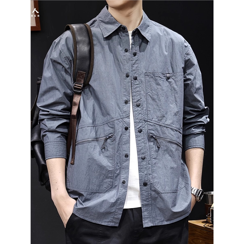 山系户外衬衫男外套长袖春季2026新款薄款衣服百搭大码春秋高级感