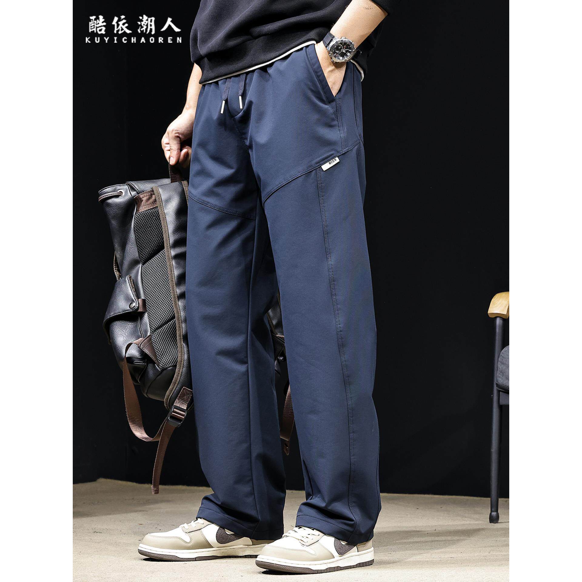 春秋款直筒休闲裤男士户外三防冲锋裤男秋季2025新款宽松大码长裤