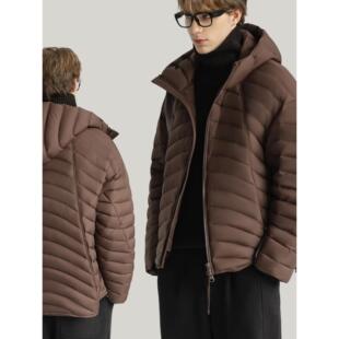 【充绒210g】D7K排骨感羽绒服冬季新款白鸭绒加厚连帽羽绒外套男