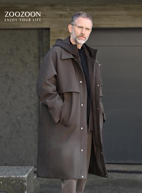 羽绒服男士2025新款风衣式中长款休闲轻奢保暖高级感外套