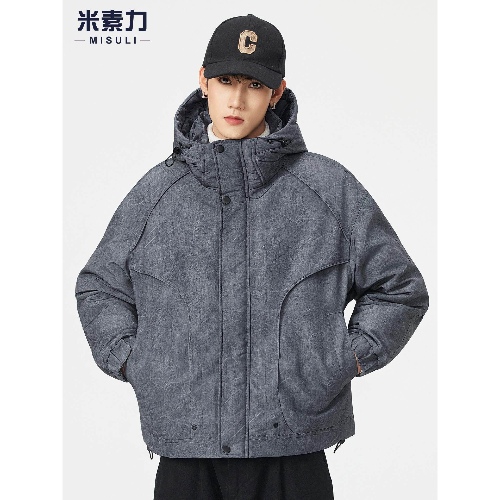 高端90绒连帽羽绒服男士冬季新款高级感潮流宽松休闲保暖夹克外套