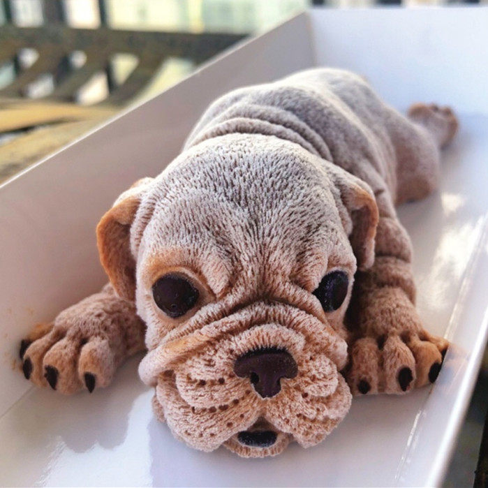 网红沙皮狗小奶狗生日慕斯蛋糕抖音同款上海南京宁波无锡同城速递