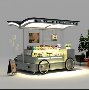 多功能展示台 商场售卖车售货亭定制灯箱展柜陈列柜品牌促销车