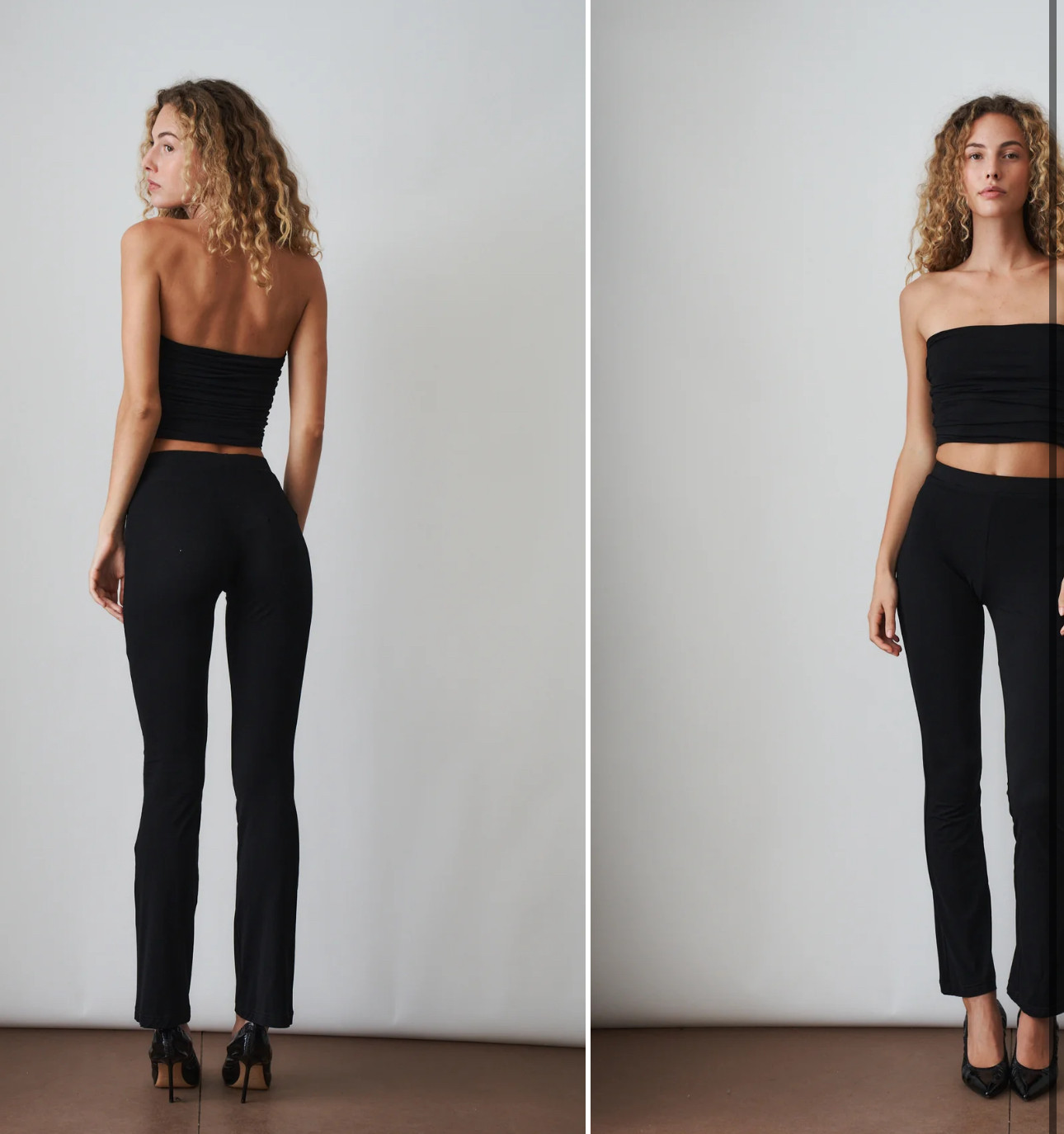 澳洲购买！黑色高腰下摆微喇打底裤修身裤nami pant