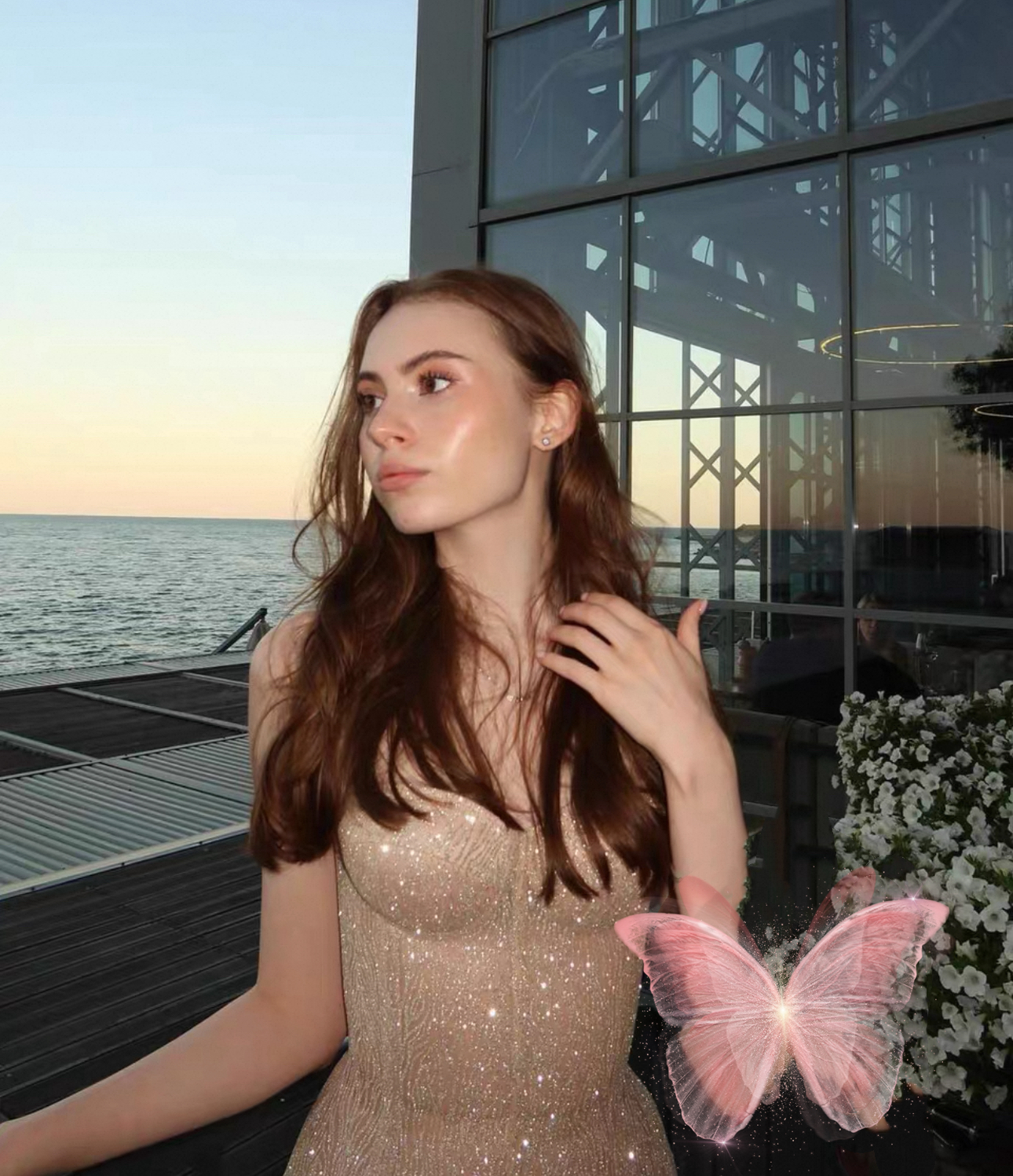 俄罗斯购金色亮片闪闪内衣杯pushup鱼骨束腰抹胸迷你裙