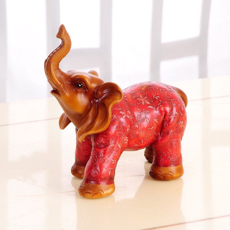 大象桌面摆件树脂一家三口小象创意家居装饰品客厅工艺品吉祥礼物