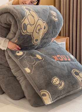 ZENITH 云巅雪花绒冬被法莱绒被芯保暖学生宿舍单人加绒加厚秋冬