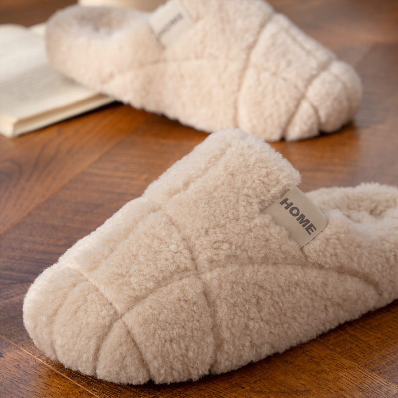 毛毛鞋冬季加绒保暖情侣高级感