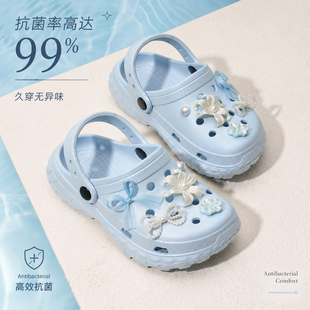 利达妮儿童洞洞鞋女童2026新款夏家居防滑抗菌凉拖鞋女孩外穿沙滩